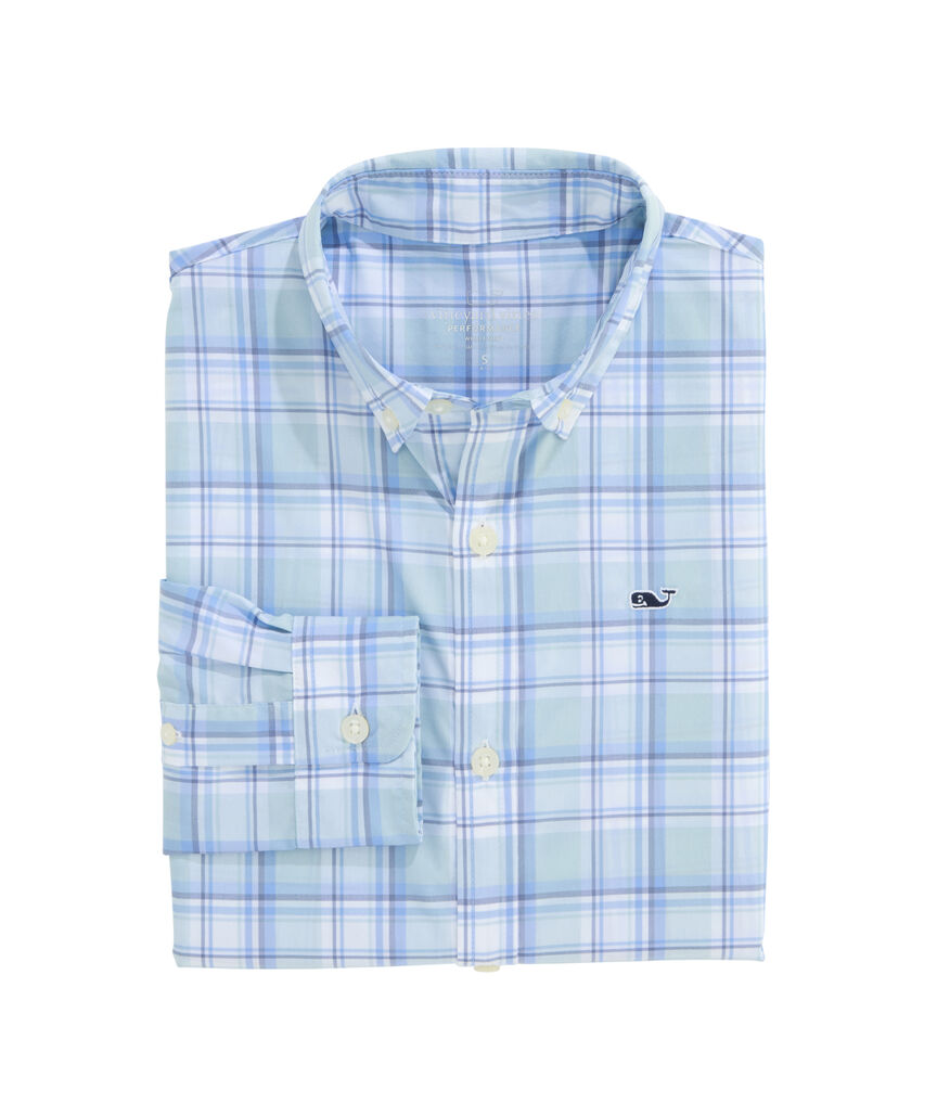 OUTLET Boys' Performance Nylon Plaid Shirt