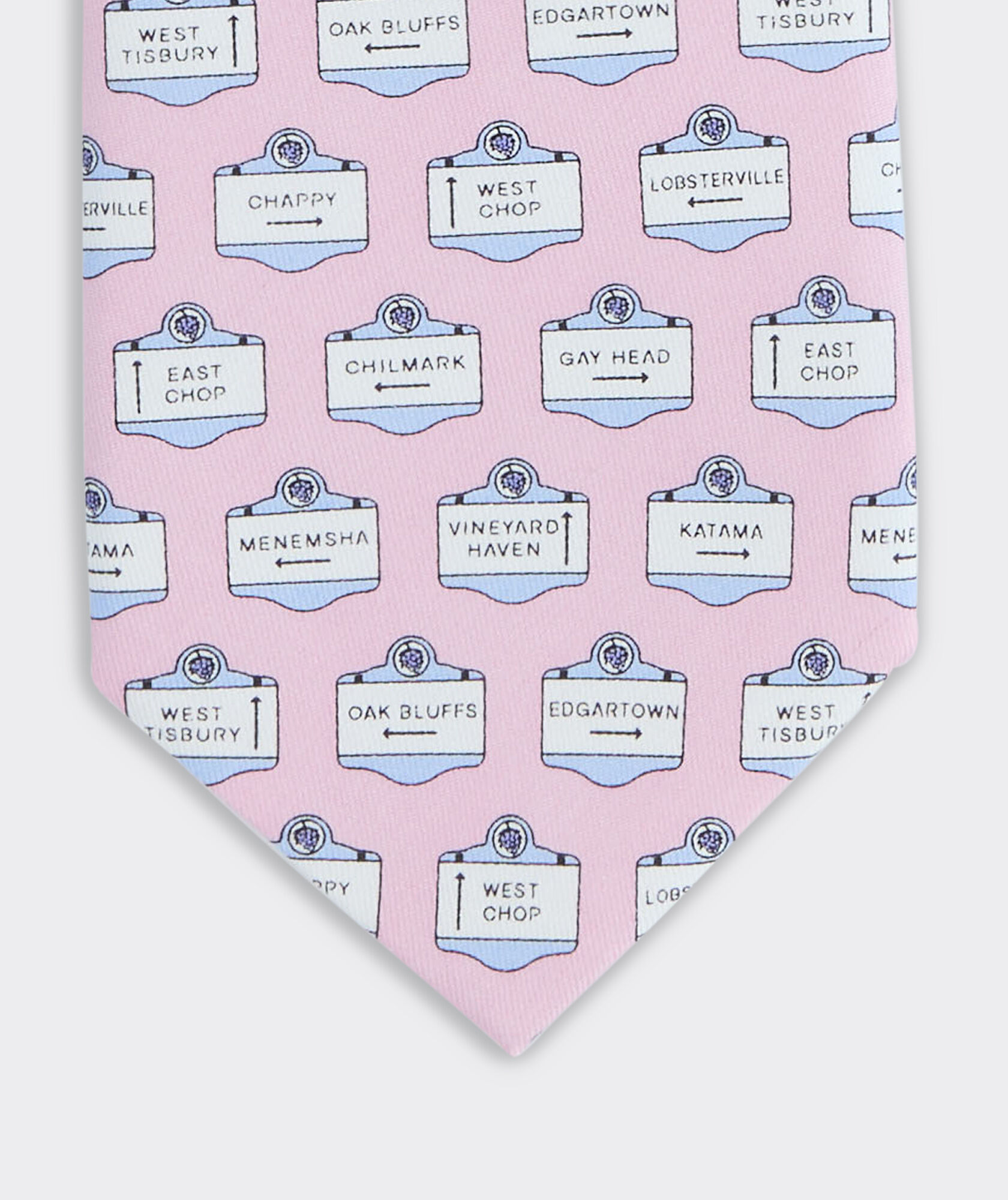 OUTLET Island Signs Silk Tie