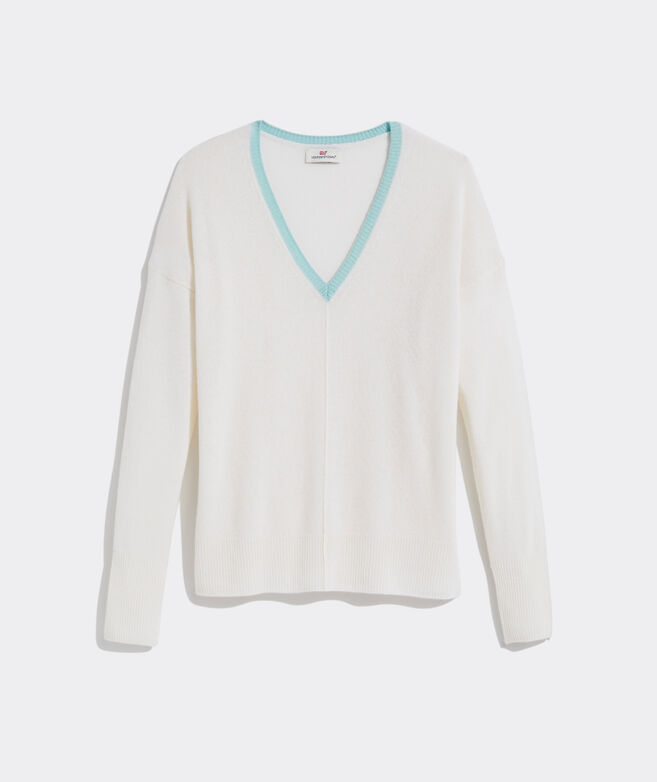 Seaspun Cashmere Pop V-Neck Sweater