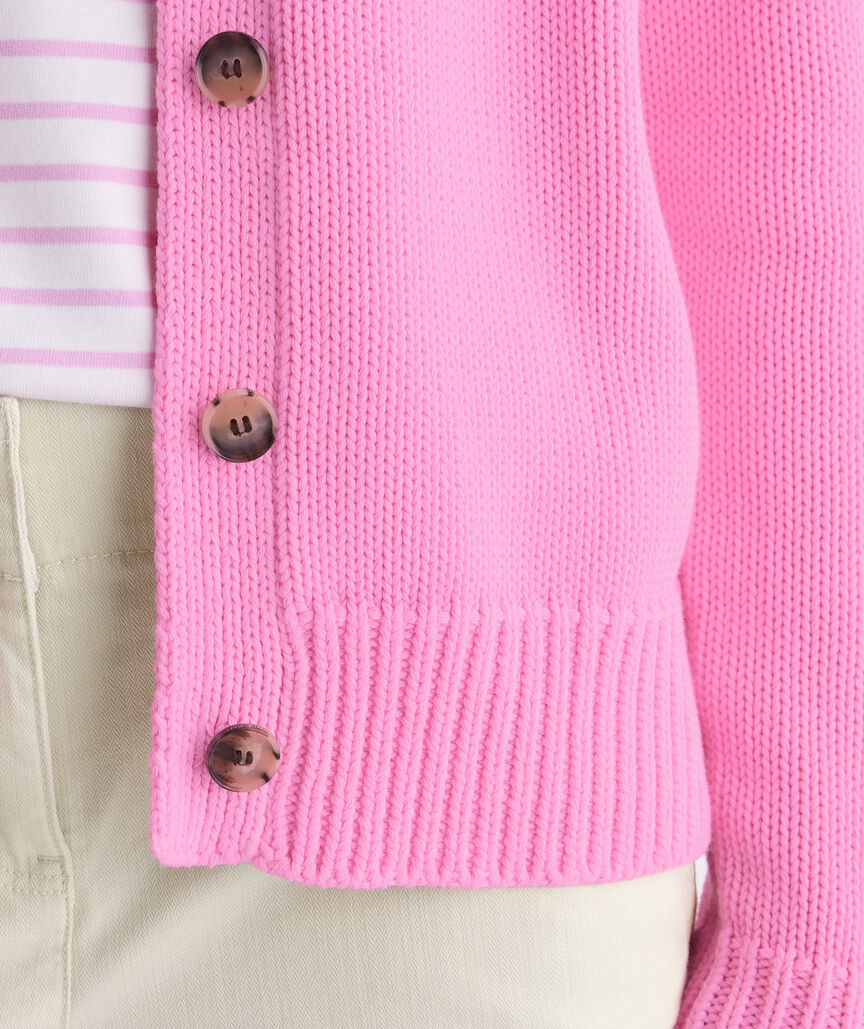 Katie Cotton Garment-Dyed Cardigan