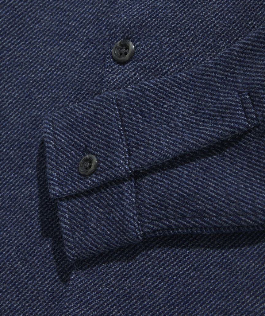 Twill-Knit Shirt Jacket