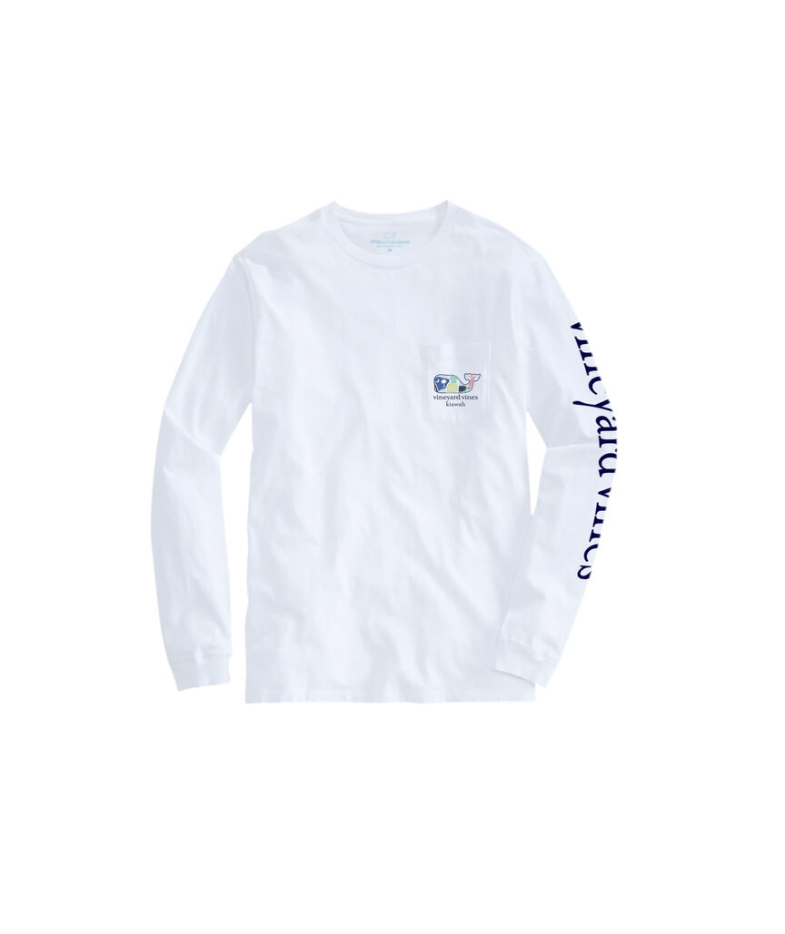 OUTLET Kiawah Sticker Whale Long-Sleeve Pocket Tee