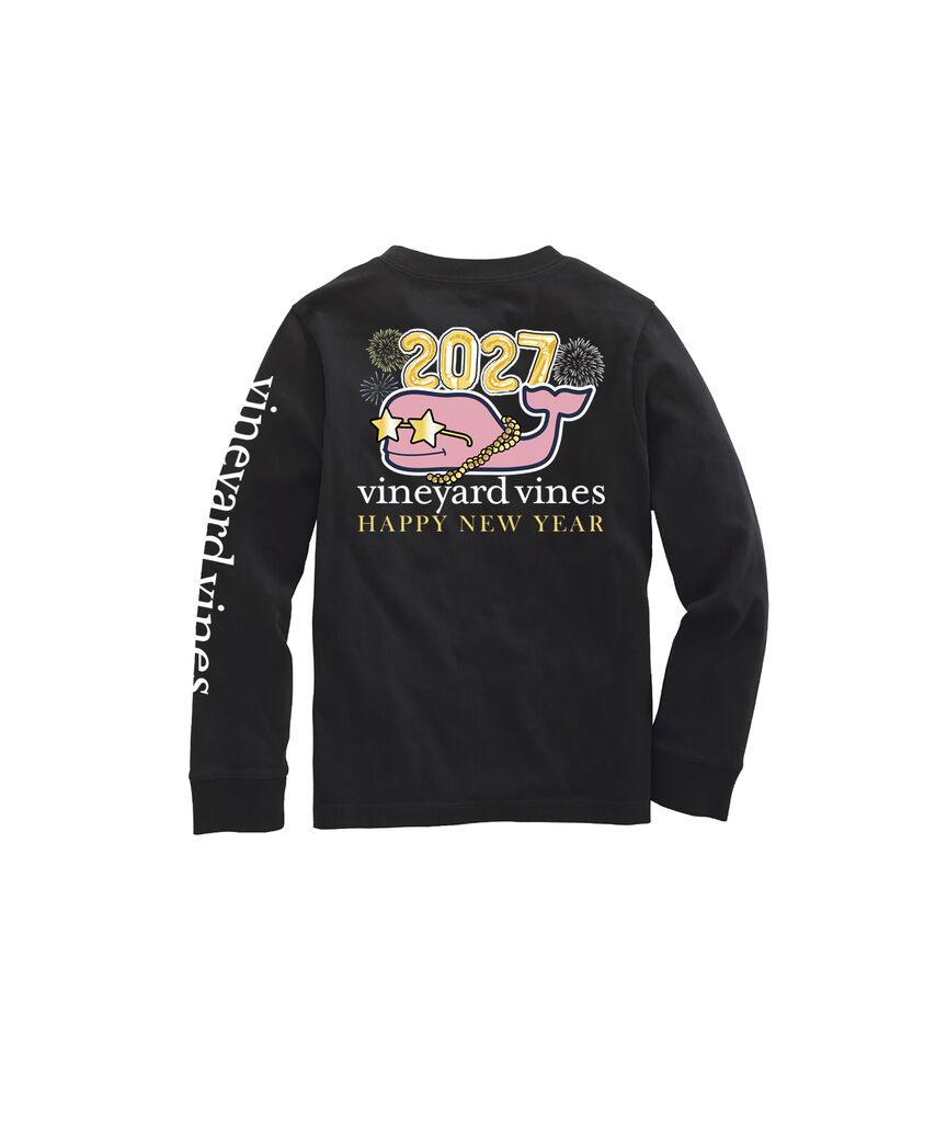 OUTLET Boys' New Year's Eve 2027 Whale Long-Sleeve Pocket Tee