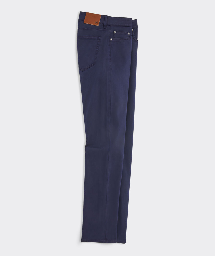 Garment-Dyed Twill 5-Pocket Pants