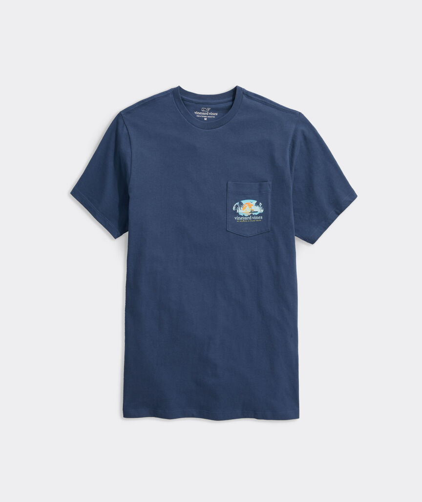 80-Degrees & Palm Trees Short-Sleeve Pocket Tee