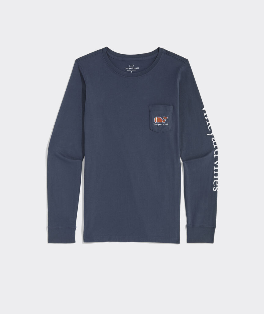 Women's Tailgating Icons Whale Long-Sleeve Pocket Tee