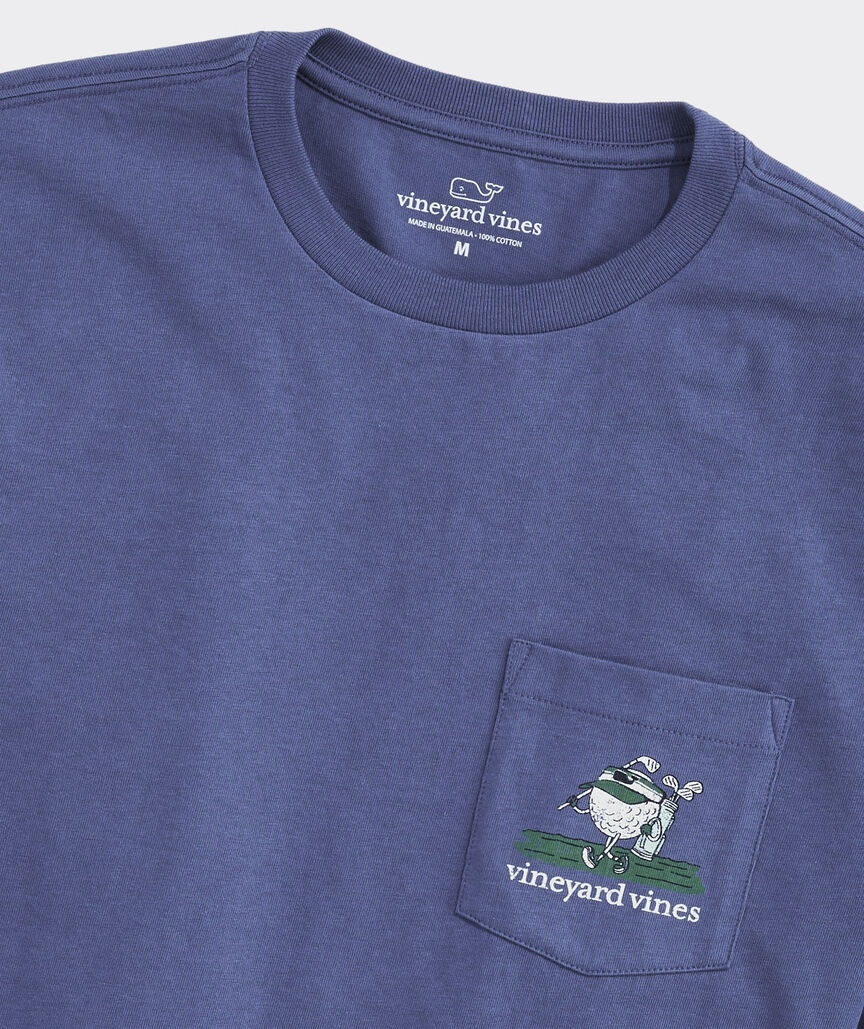 Drive Fast and Putt Slow Long-Sleeve Pocket Tee