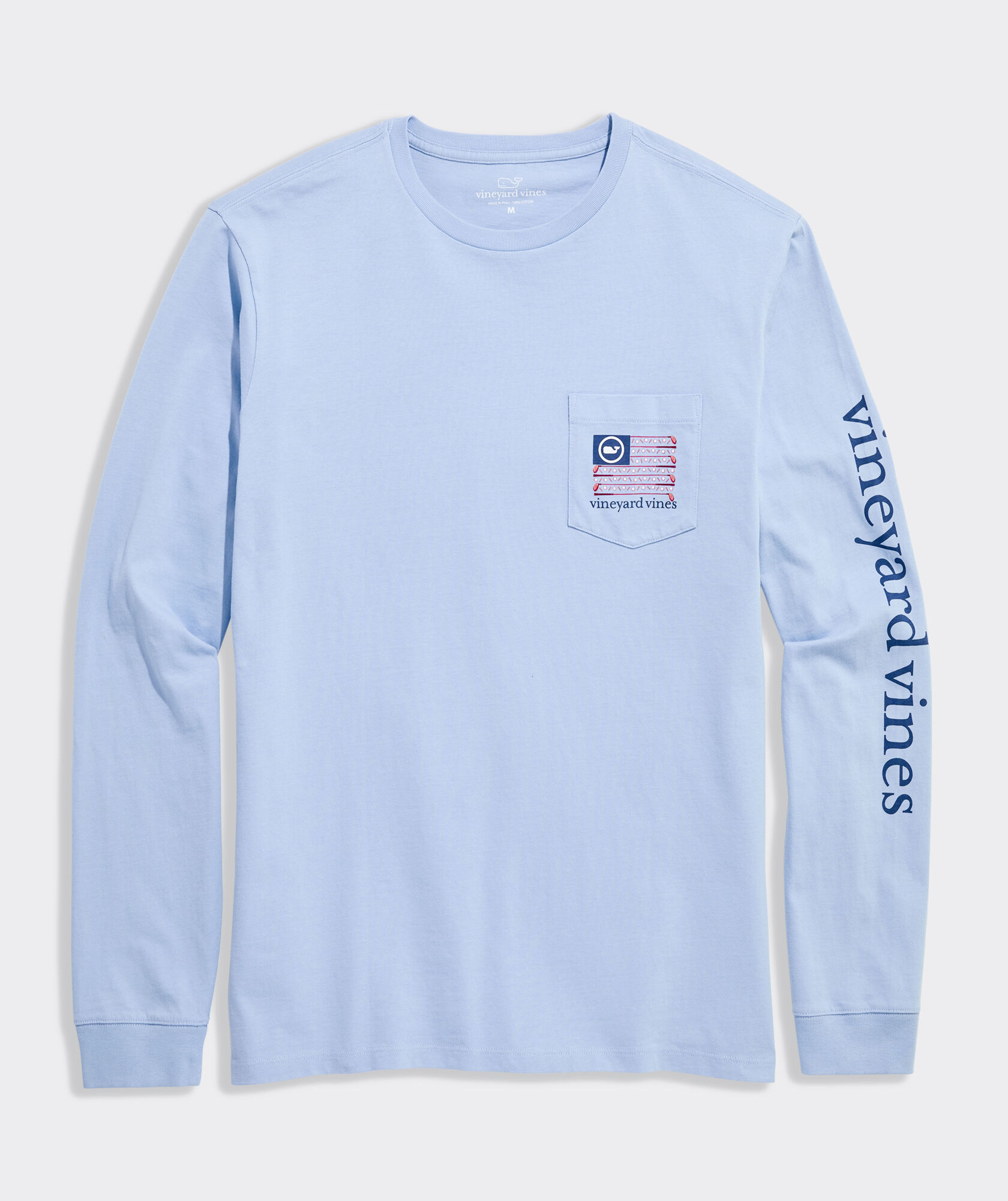 USA Golf Flag Long-Sleeve Pocket Tee