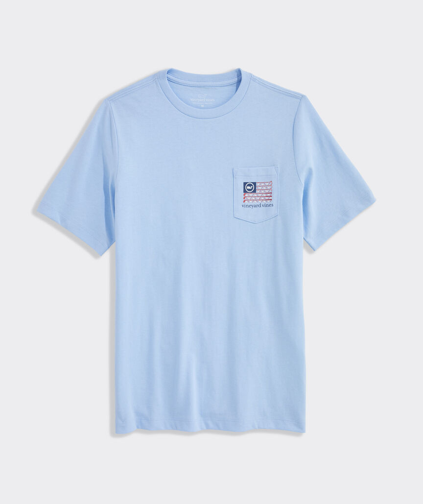 Boys' Americana Golf Clubs Flag Short-Sleeve Pocket Tee