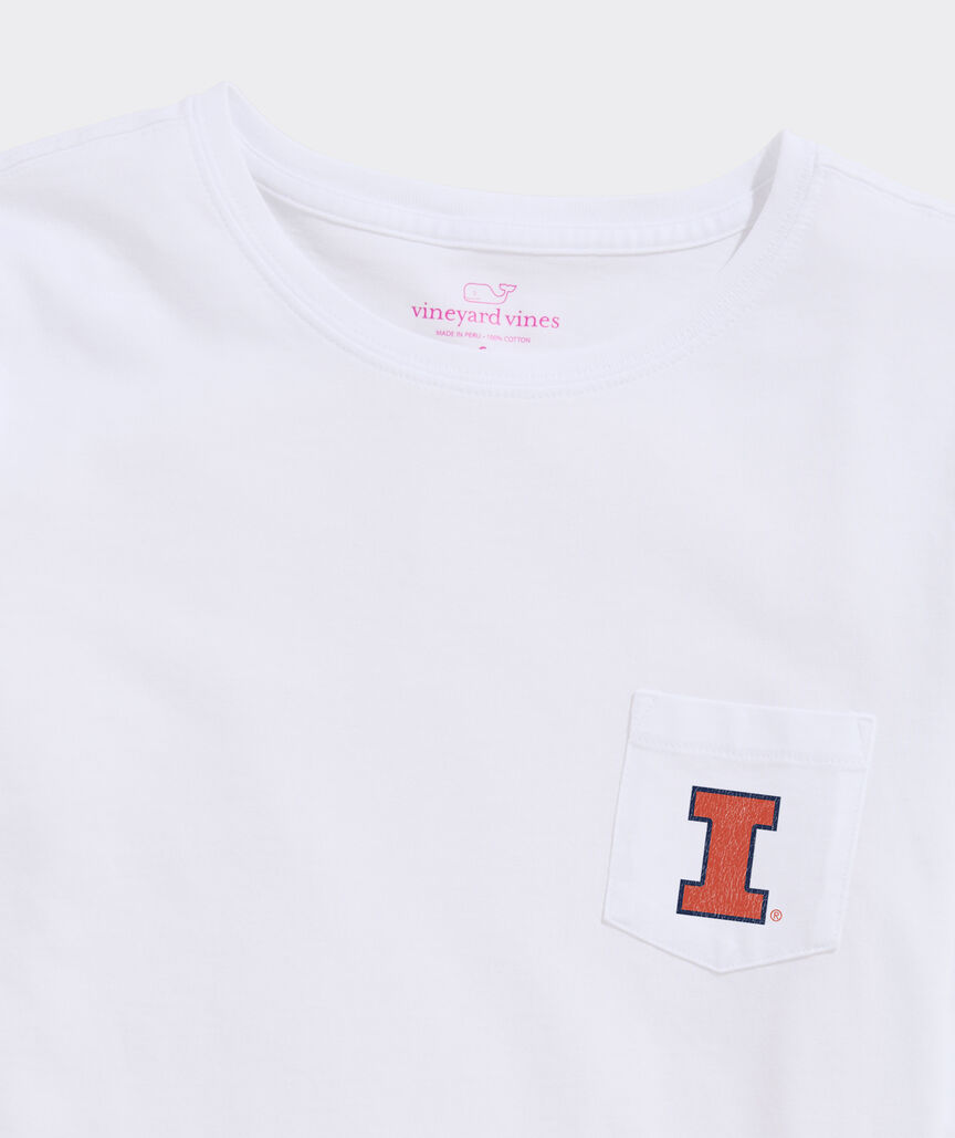 University of Illinois Women's Football Whale Long-Sleeve Pocket Tee