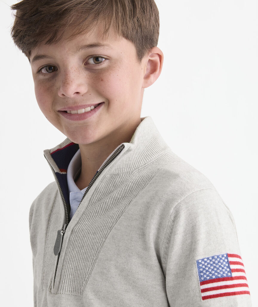 Boys' Americana Quarter-Zip