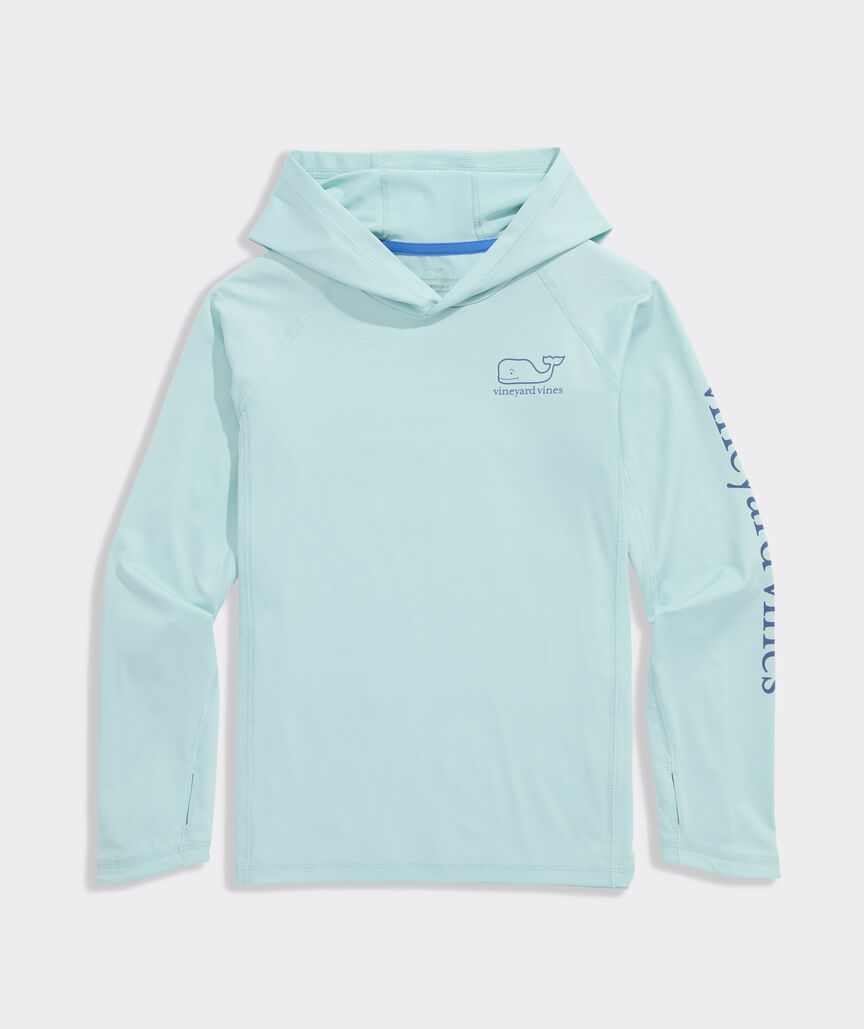 Boys' Performance Whale Outline Harbor Sun Hoodie Tee