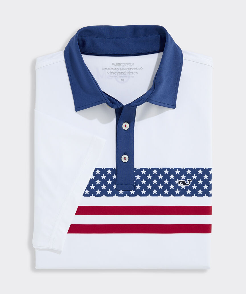 Performance Americana Chest Stripe Sankaty Polo