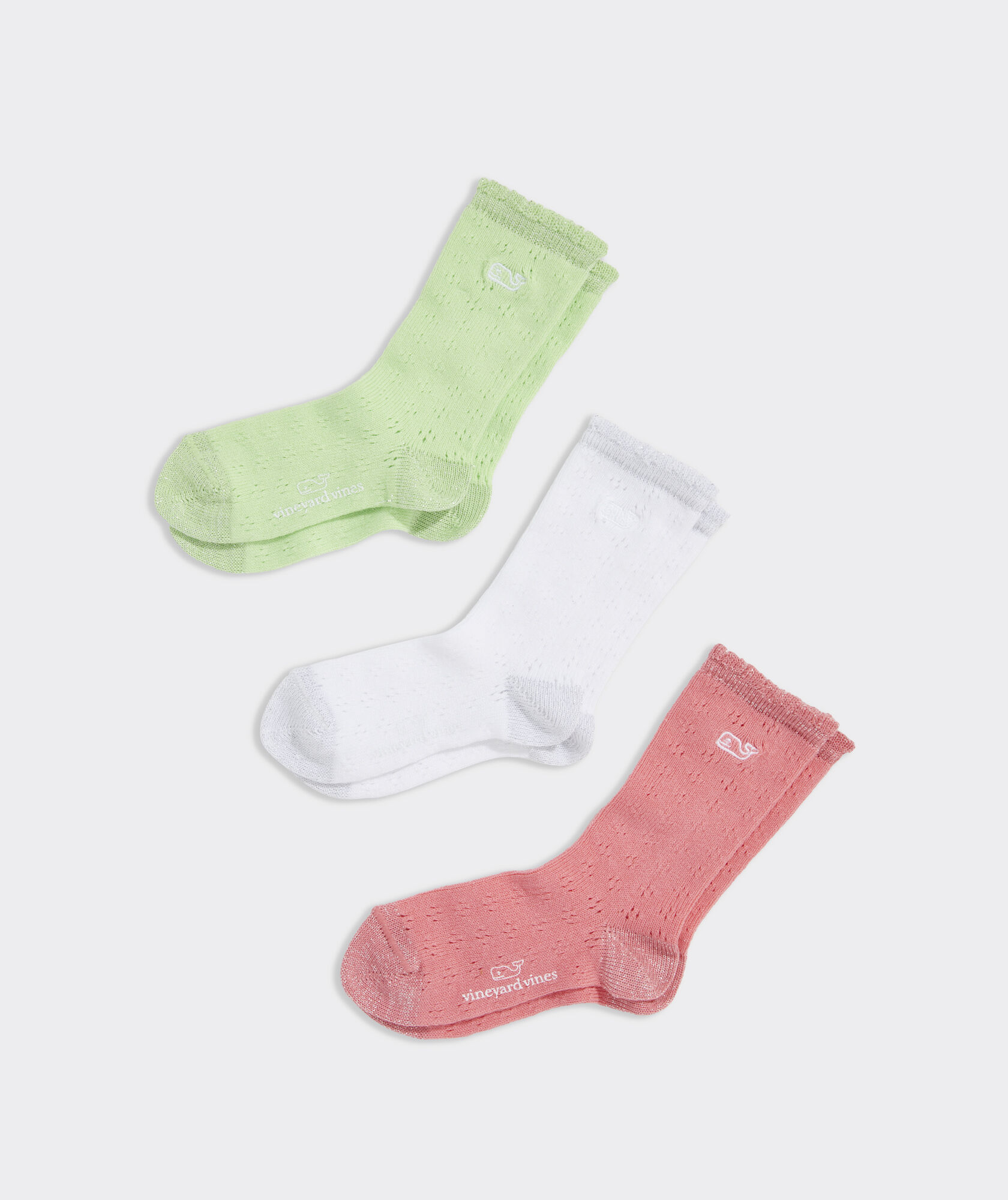 Girls' Pointelle 3-Pack Socks