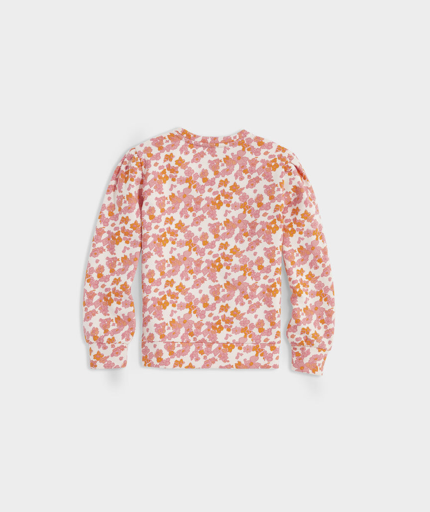Girls' Puff-Sleeve Sweatshirt