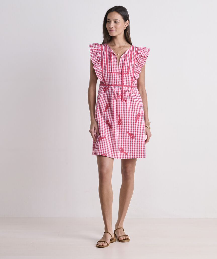 Ainsley Lobster Embroidered Dress