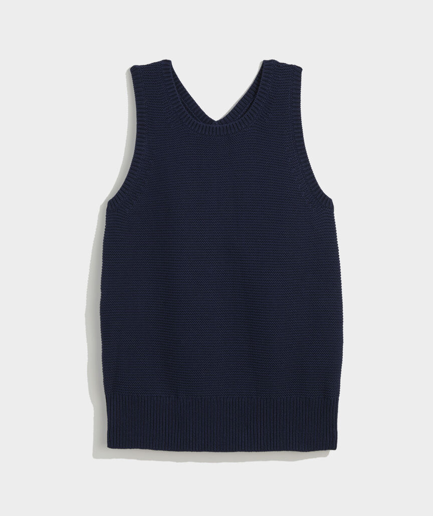 Katie Cotton Bow Sweater Tank