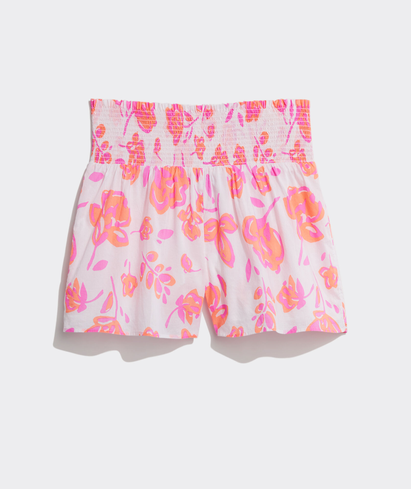 Summer Blooms Smocked Pull-On Shorts 