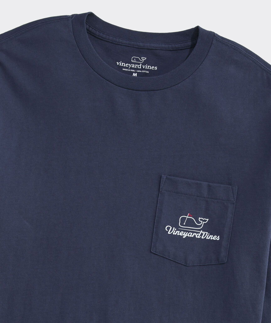 VV Golf Flag Whale Long-Sleeve Pocket Tee