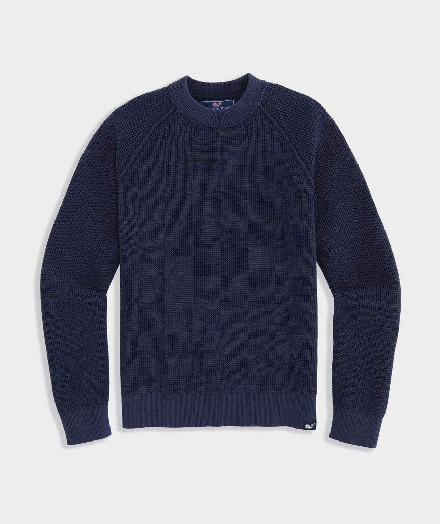 Boys' Garment-Dyed Beach Waffle Crewneck