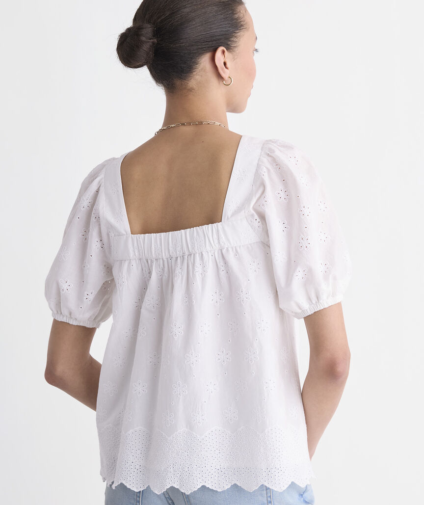 Serena Eyelet Top