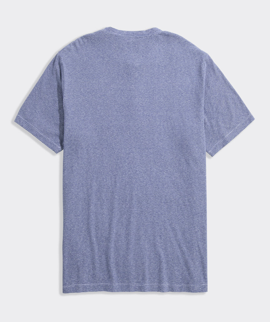Cotton Linen Short-Sleeve Henley
