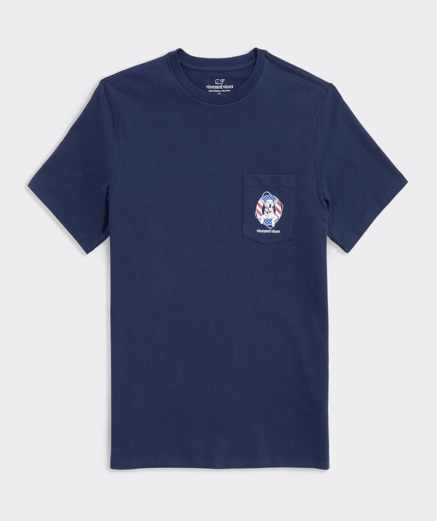 USA Dog Life Ring Short-Sleeve Pocket Tee