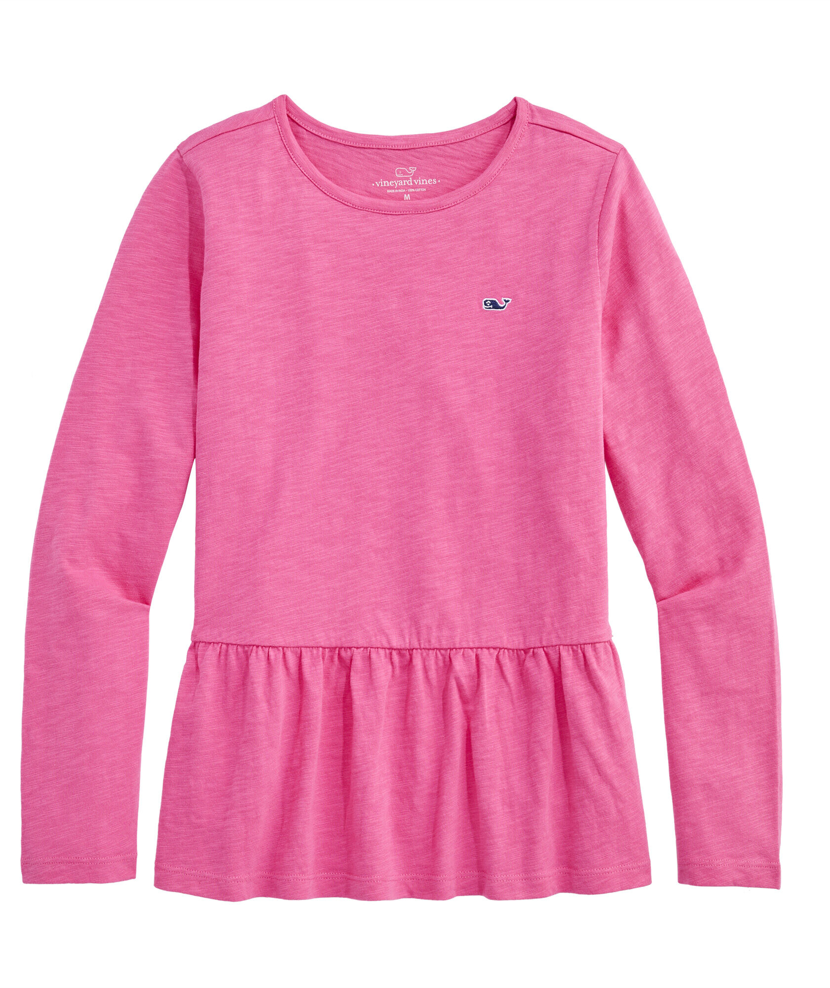 OUTLET Girls' Peplum Top Slub Tee