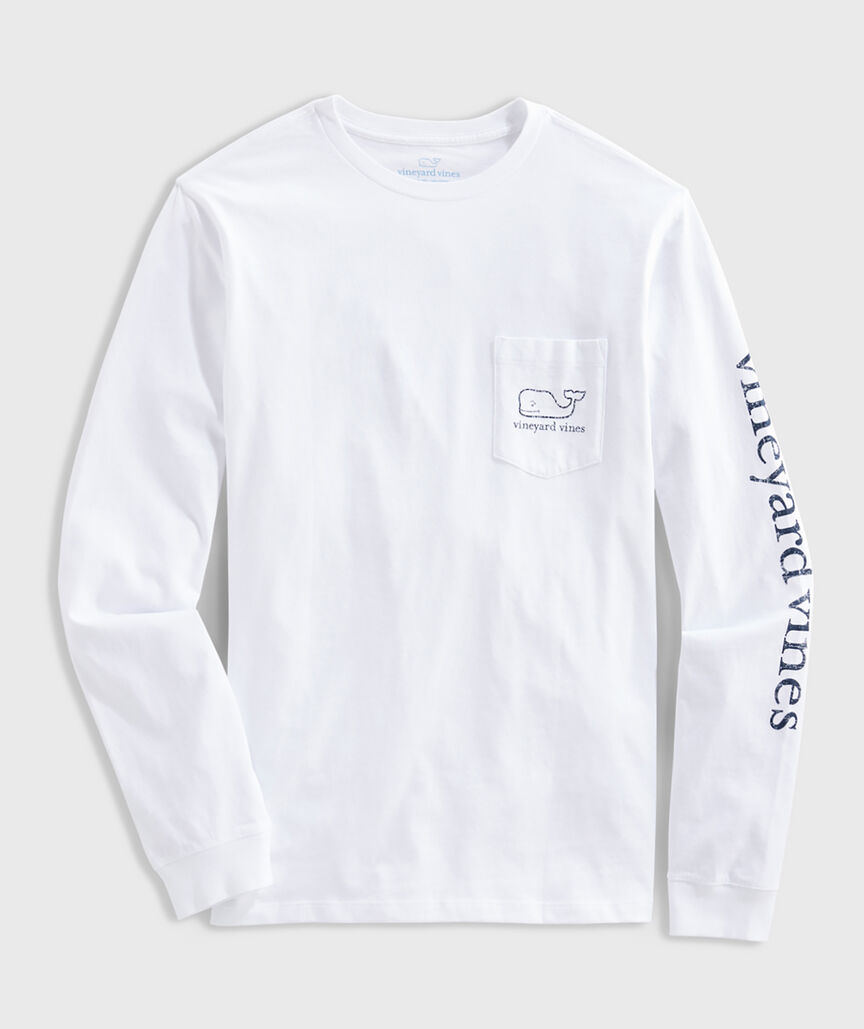 Vintage Whale Long-Sleeve Pocket Tee