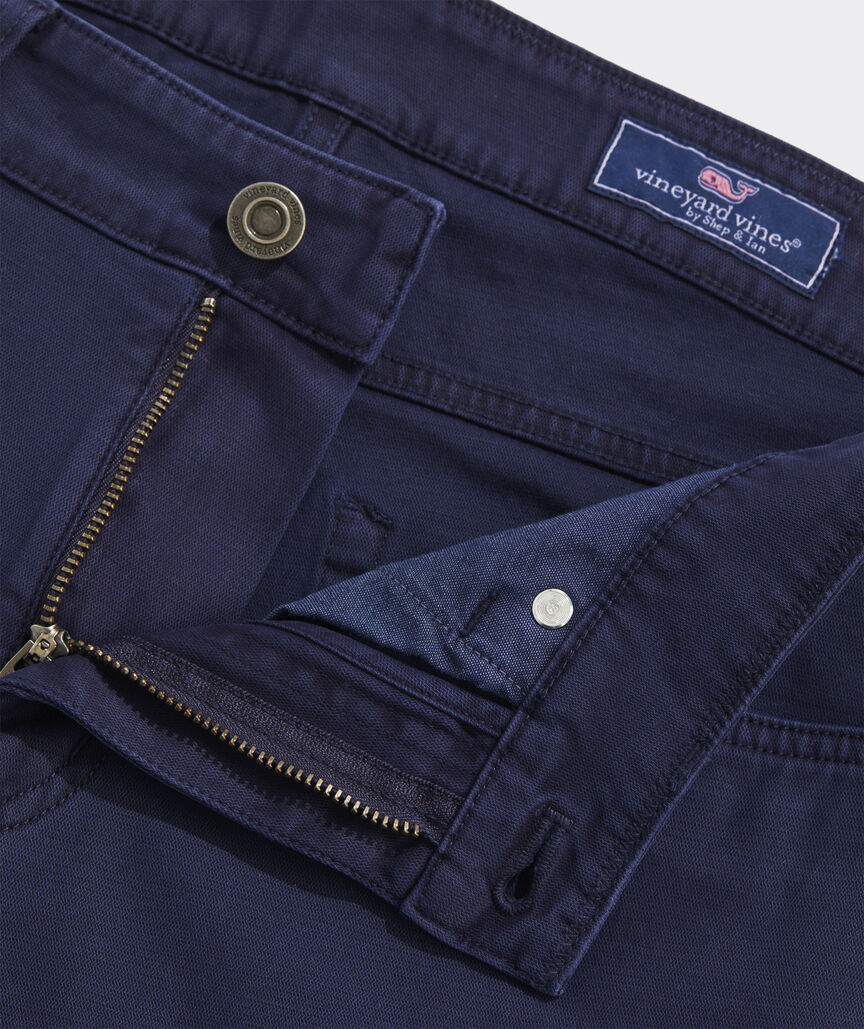 Garment-Dyed Twill 5-Pocket Pants