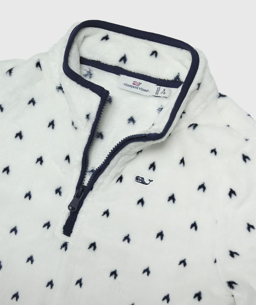 OUTLET Girls' Printed Fuzzy Half-Zip