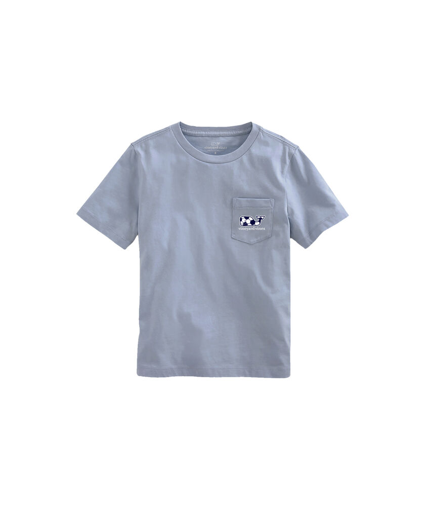 OUTLET Kids' Soccer Ball Whale Short-Sleeve Pocket Tee