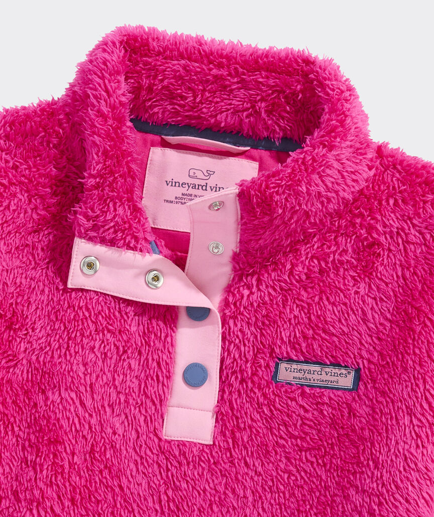 Girls' Teddy Fleece Snap Pullover
