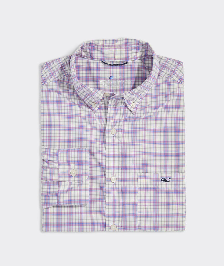 On-The-Go Nylon Plaid Shirt