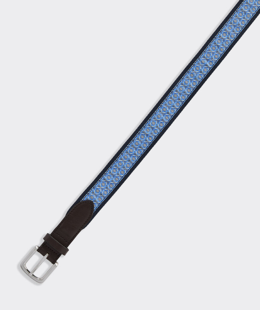 OUTLET Skis & Snowflakes Canvas Club Belt