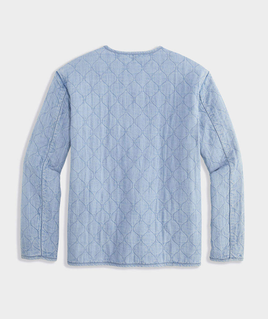 Girls' Quilted Chambray Jacket