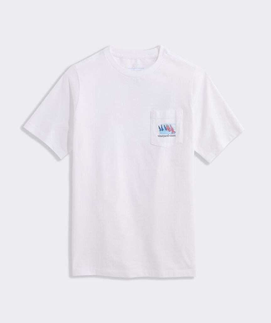 Boys' USA Sailing Short-Sleeve Pocket Tee