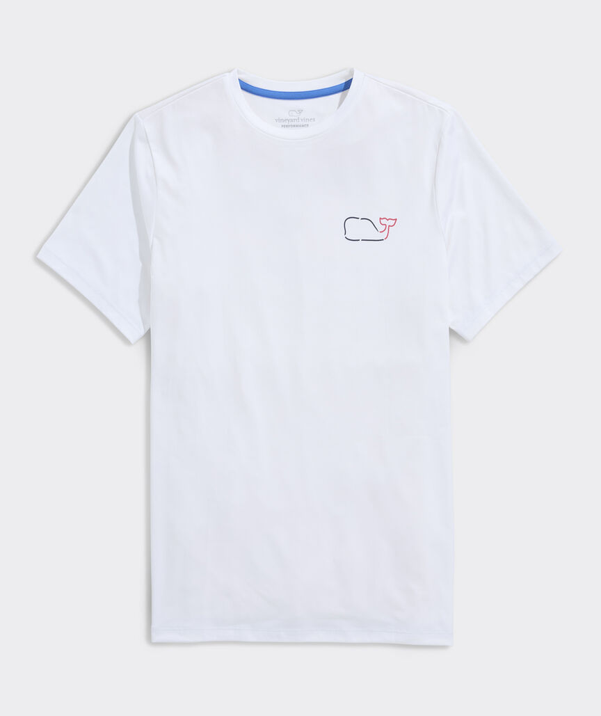 Performance On-The-Go Whale Outline Short-Sleeve Harbor Tee