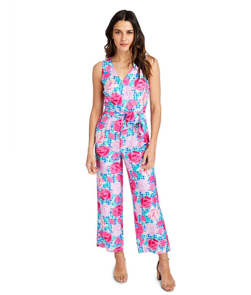 Run For The Roses Sleeveless Jumpsuit