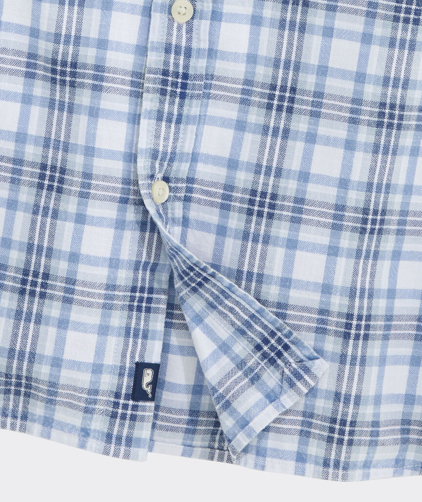 Sandstone Plaid Island Cotton Shirt
