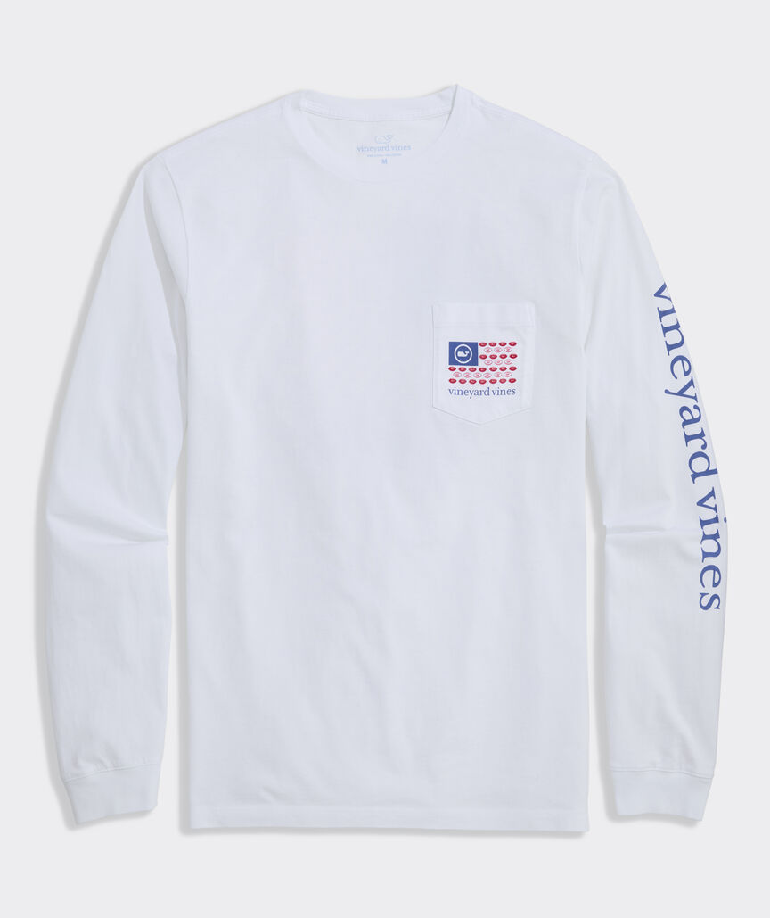 Football Flag Long-Sleeve Pocket Tee