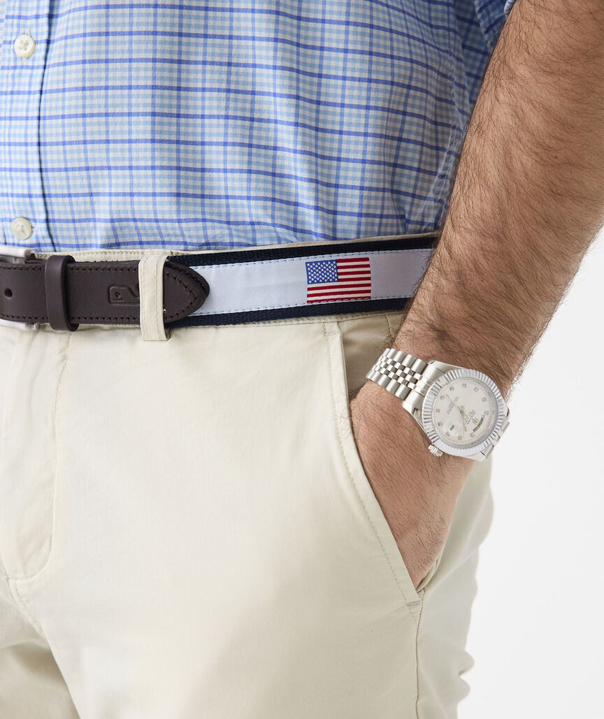 American Flags Canvas Club Belt