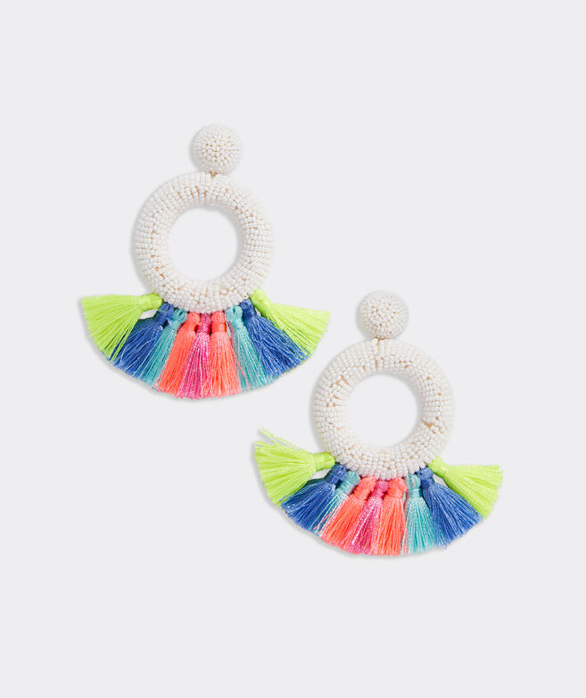Multi Colored Tassel Earrings