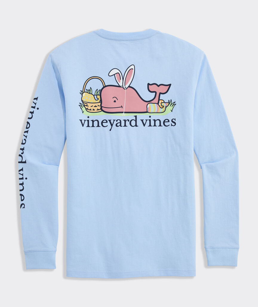 Easter Whale Long-Sleeve Pocket Tee