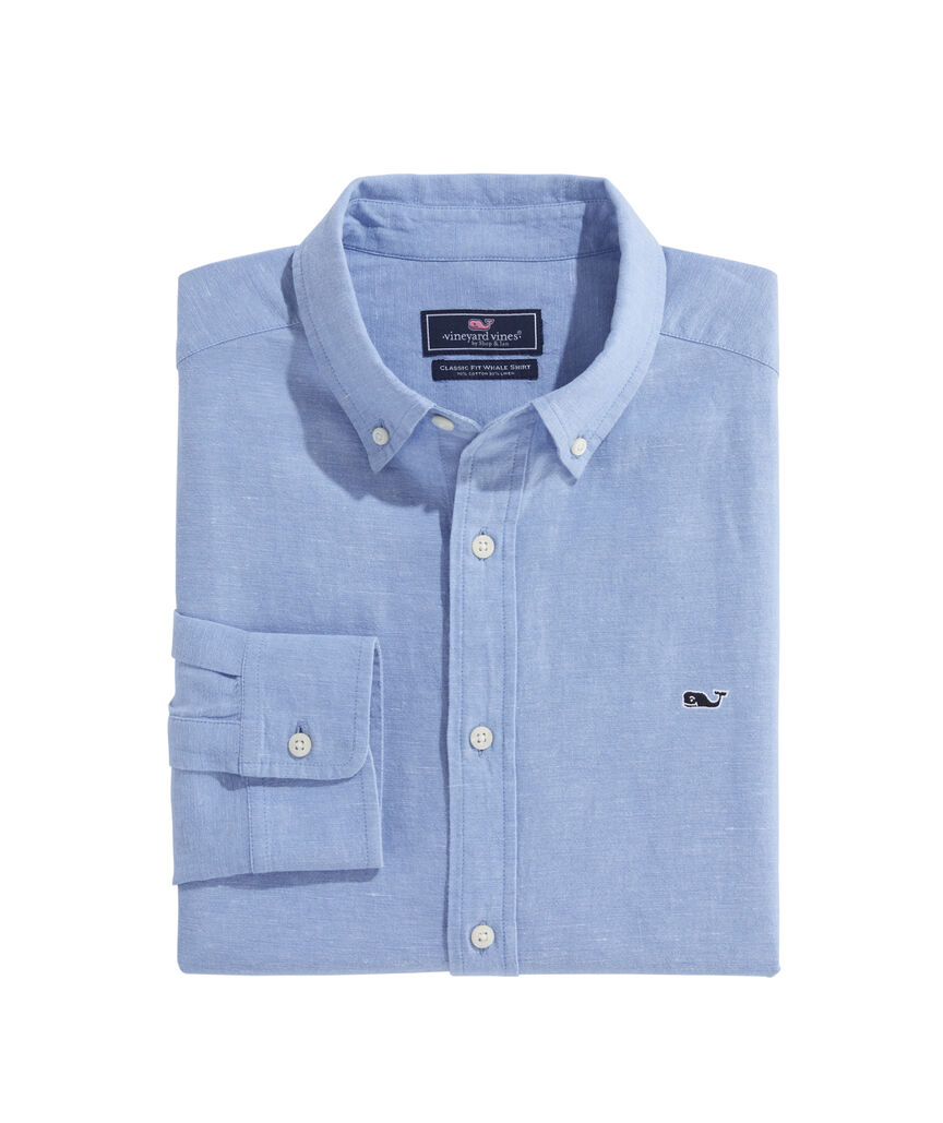 OUTLET Cotton Linen Crossdye Shirt
