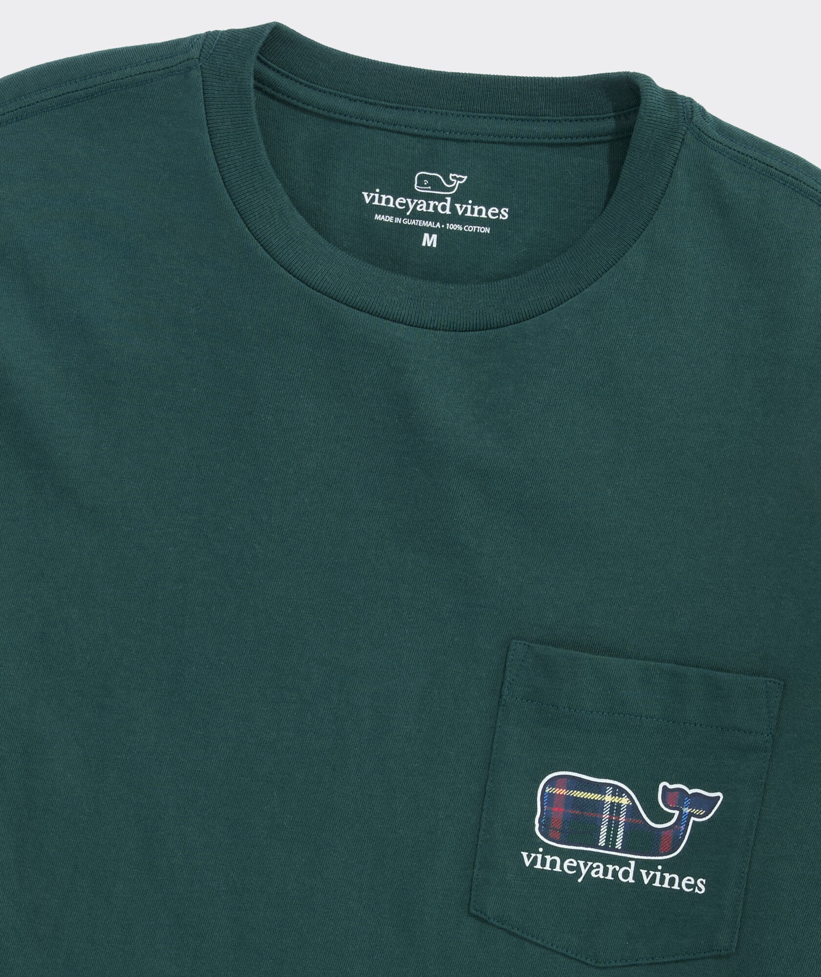 Plaid Whale Long-Sleeve Pocket Tee