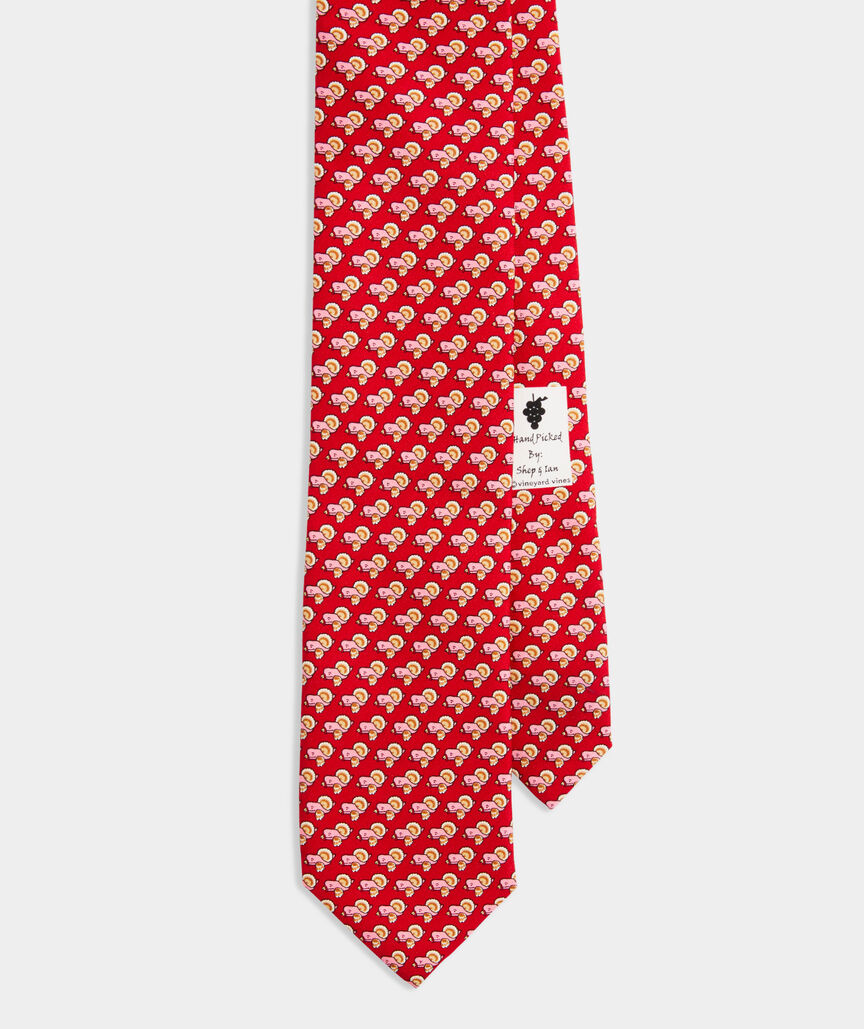 Turkey Whale Printed Tie