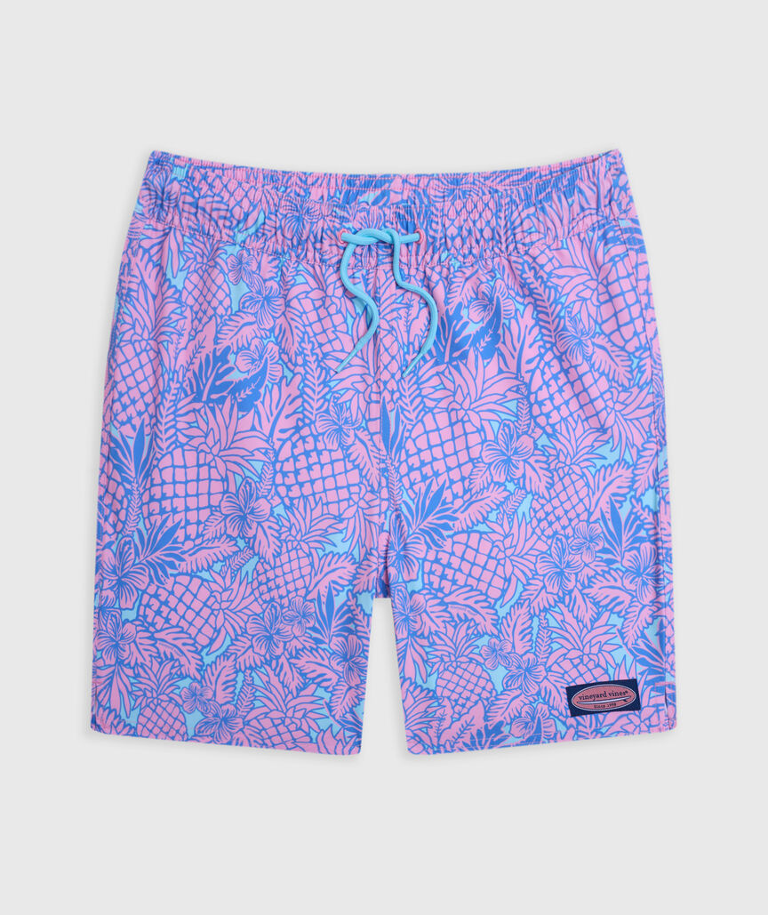 OUTLET Boys' Pineapples & Flowers Chappy Swim Trunks