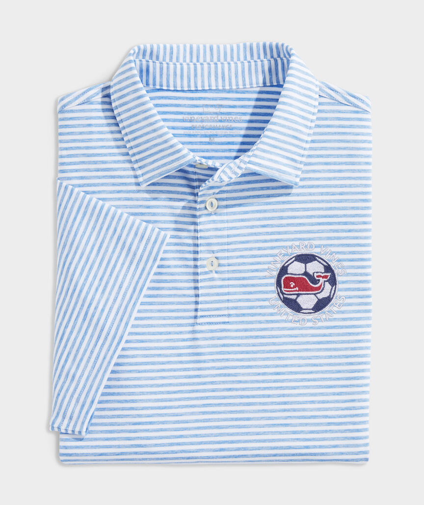 United By Soccer Performance Winstead Stripe Sankaty Polo