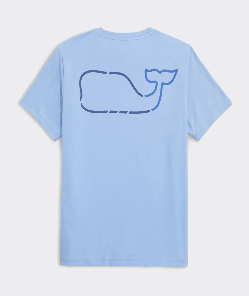 Performance On-The-Go Whale Outline Short-Sleeve Harbor Tee
